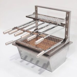 BRASEIRO + SUPORTE FLUTUANTE 63CM  INOX