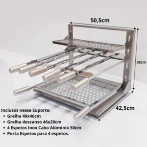 SUPORTE FLUTUANTE 63CM INOX