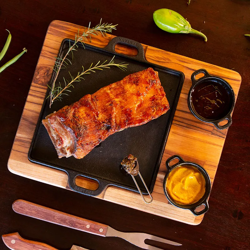 Chapa com Molheira e Suporte de Madeira - Imagem 2